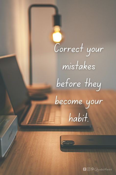 Correct Your Mistakes Quotes, Self Motivation Quotes Positive Thoughts Wallpaper, Good Morning Thoughts Motivation, Daily Quotes Positive Morning, English Quotes Motivation, Motivational Quotes English, Mistakes Quotes, Short Motivational Quotes, Mistake Quotes