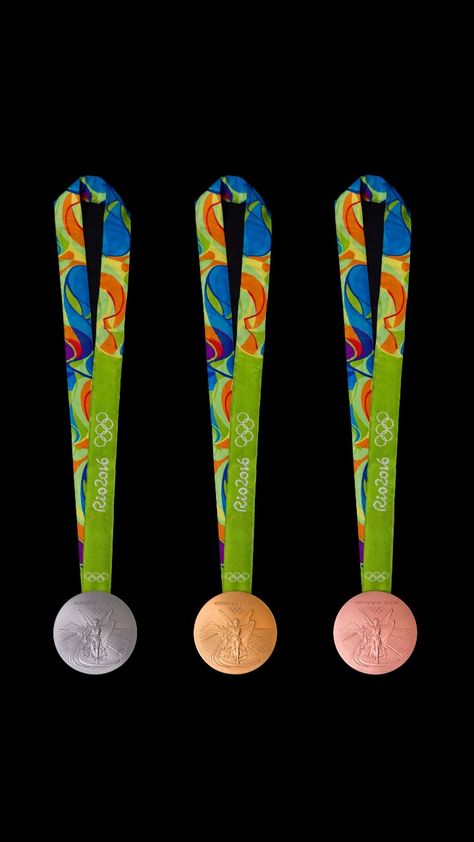 Olympic games rio medals Environmental Logo Design, Olympic Party, 2016 Olympic Games, Rio 2016 Olympics, Olympic Gold Medals, Rio Olympics 2016, Paralympic Games, Olympic Medals, Rio Olympics