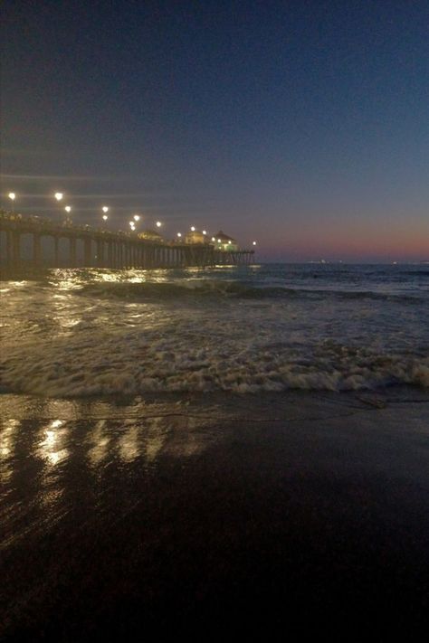 Beach In The Night Aesthetic, Pier Aesthetics Night, Beaches At Night Aesthetic, Pier At Night Aesthetic, Summer Nights Aesthetic Beach, Midnight Beach Aesthetic, Beach House At Night, Beach Aesthetic At Night, Night Time Beach Aesthetic