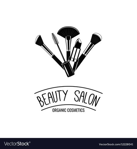 Logo Design Makeup, Makeup Logo Ideas, Beauty Shop Logo, Makeup Icon Logo, Make Up Artist Logo Design, Makeup Logos Ideas Design, Brush Logo, Logo Beauty Salon, Logo Design Ideas For Makeup Artist