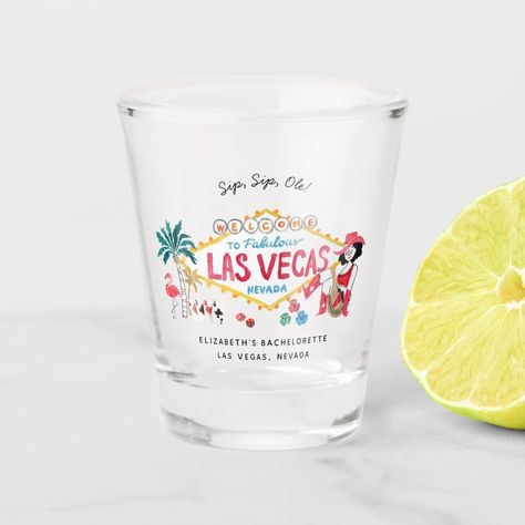 Bachelorette Weekend Party Favor Las Vegas Shot Glass  Zazzle Vegas Bachelorette Party Favors, Bachelorette Las Vegas, Bachelorette Shots, Bachelorette Party Glasses, Unique Shot Glasses, Las Vegas Bachelorette, Vegas Bachelorette Party, Las Vegas Party, Awesome Bachelorette Party