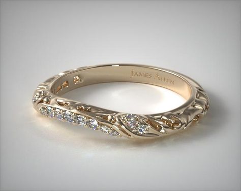 Diamond Filigree Engagement Ring | 18K Yellow Gold | 17450Y Amazing Engagement Ring, Wedding Ring Marquise Sets, Yellow Gold And White Gold Wedding Rings, Mens Engament Rings, Wedding Band To Go With Marquise Ring, Wedding Bands To Go With Twisted Engagement Ring, Gold Vintage Wedding Band, Vintage Ring Band, James Allen Wedding Band