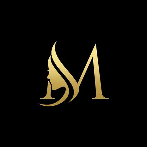 Letter h beauty women face logo design Royalty Free Vector Beauty Makeup Logo, Letter M Design Art, M Y Logo Design, Makeup Logo Design Make Up, Mg Logo Design Letter, Am Logo Design Letter, M&m Logo, Hair Beauty Logo Design, M A Logo Design