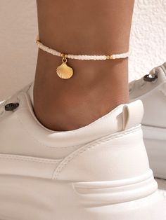 Anklet With Beads, Anklet Bead Ideas, Beads Anklets Ideas, Diy Anklets, Anklet Beads, Anklets Beaded, Anklet Ideas, Beads Anklet, Anklets Diy