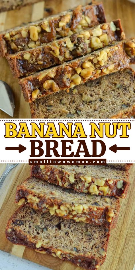 Looking for an easy school breakfast idea? This Banana Nut Bread recipe with the use of ripe banana, walnut, and cinnamon spices that taste better than any other loaf bread. Make this moist bread on your table and pin it for your simple back-to-school recipe! Banana Bread Recipe Salted Butter, Black Walnut Banana Bread, Banana Bread Recipe Walnut Easy, Super Moist Banana Nut Bread, Best Banana Walnut Bread Recipe, Cinnamon Walnut Banana Bread, Banana And Walnut Bread Recipe, Banana Bread Recipe Nut, Banana Walnut Bread Recipe Easy