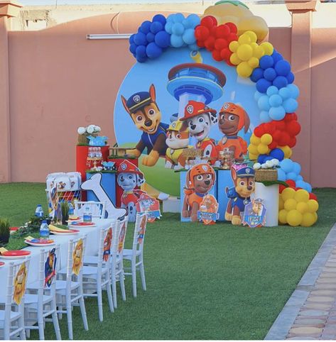 Paw Patrol Decoration Ideas, Pow Patrol Birthday Theme, Paw Patrol 1st Birthday Party Boys, Paw Patrol Decorations Birthdays, Paw Patrol Party Ideas Decoration, Paw Patrol 4th Birthday Party, Paw Patrol Birthday Ideas, Paw Patrol Decoration, Paw Patrol Birthday Party Decorations