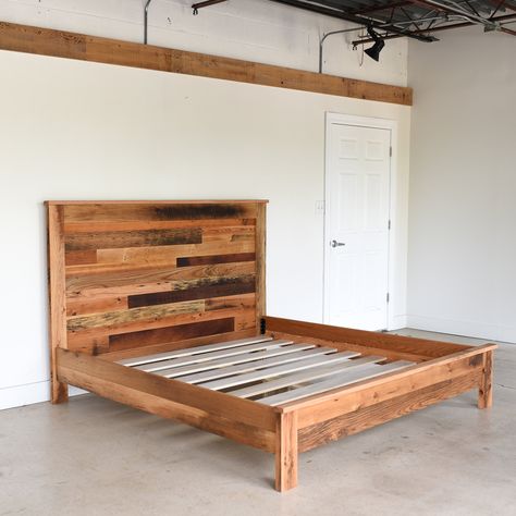 Rustic Reclaimed Wood Bed | Etsy Reclaimed Wood Bedroom Furniture, Reclaimed Wood Bedroom, Rustic Wood Bed, Wood Dressers, Reclaimed Wood Bed Frame, Reclaimed Wood Beds, Rustic Bed Frame, Rustic Bedroom Furniture, Bedroom Unique