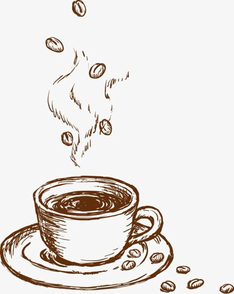 Coffee Cup Sketch, Cup Sketch, Coffee Sketch, Odyssey Art, Coffee Png, Decorative Pattern, Png Image, Coffee Cup, Diy Projects