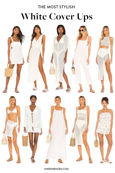 White Outfit Beach Party, Boat Day Cover Up, White Bathing Suit Cover Up, White Resort Dress, White Beach Party Outfits Women, All White Boat Cruise Outfit, All White Pool Party Outfit, All White Boat Party Outfit Summer, White Cruise Outfits