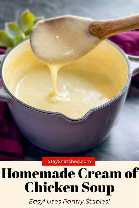 Diy Condensed Cream Of Chicken Soup, Recipe For Homemade Cream Of Chicken Soup, Homemade Condensed Soup, How To Can Cream Of Chicken Soup, How To Make Cream Of Celery Soup, Base For Cream Soups, How To Make Homemade Cream Of Chicken, Cream Of Chicken Soup Mix Homemade, Recipe Cream Of Chicken Soup