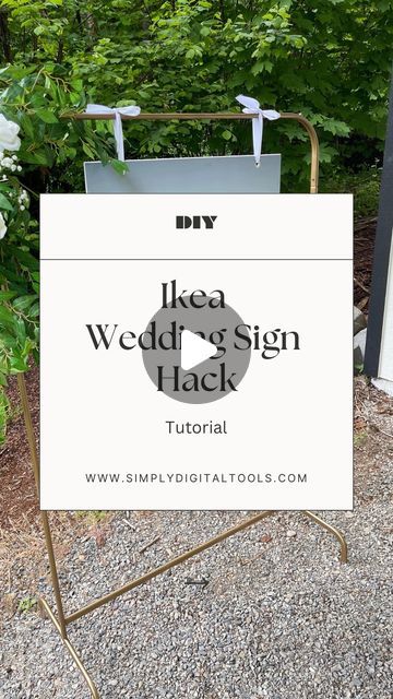 Taneisha Tilque | DIY Wedding Planning & Digital Products on Instagram: "The long awaited tutorial for the viral IKEA Sign Hack is finally done! I hope it helps some of you when creating your own signs.  I purchased the Mulig clothing rack from Ikea for $8.99 and printed the 24x36 posters at Walgreens. You can also print with a sticker back.  As always, comment “sign” and I’ll send you the Amazon links to all the products I used to create the rest.   #weddingsigns #ikea #ikeahack #diywedding #diybride #weddingideas #Weddingtips #bridetobe #2024bride #2025bride #uniquewedding" Ikea Hacks Wedding, Ikea Clothes Rack, Ikea Wedding, Dyi Wedding, Wedding Shower Signs, Lake House Wedding, Wedding Archway, Diy Wedding Planning, Diy Wedding Backdrop