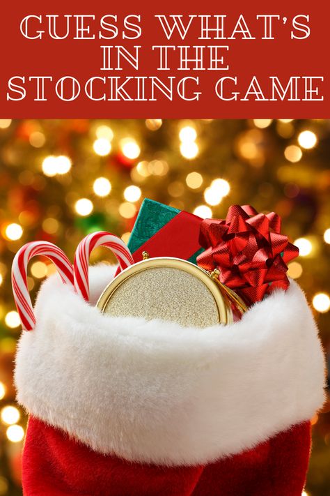 If you are looking for new Christmas games the whole family can play, give Guess What’s In The Stocking a whirl! New Christmas Games, Christmas Party Games For Groups, Funny Christmas Party Games, Christmas Games To Play, Fun Christmas Party Ideas, Fun Family Christmas Games, Funny Christmas Games, Christmas Gift Games, Christmas Party Activities