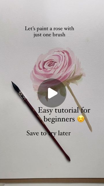 43K views · 3.8K likes | Rashmi Thodkar on Instagram: "A loose rose tutorial 💕 Painted with just 1 mop brush . I’ve used my current favorite - the @goldenmapleart size 2 . Get yours for a 20% discount with the code “rashmi” ( link in bio to purchase) . Enjoy 😊   #looserose #rosetutorial #watercolorroses #watercolorrose #rose #pinkrose #easytutorial #easypainting" Watercolour Roses Easy, Watercolor Pencils Techniques, Paint Tutorials, Watercolor Flowers Tutorial, Rose Tutorial, Flowers Tutorial, Watercolor Roses, Pencil Painting, Acrylic Flower