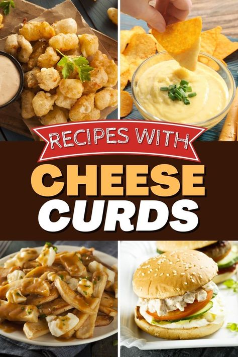 Soft, squeaky, and super addictive, you'll want to bookmark this list of recipes with cheese curds. From poutine to Air Fried faves, they're incredible! Recipes That Use Cheese Curds, Cheddar Cheese Curds Recipe, Recipes Using Cheese Curds, Cheese Curd Recipes, What To Do With Cheese Curds, Recipes With Cheese Curds, Air Fry Appetizers, Curd Cheese Recipes, Cheese Curds Recipe Dishes