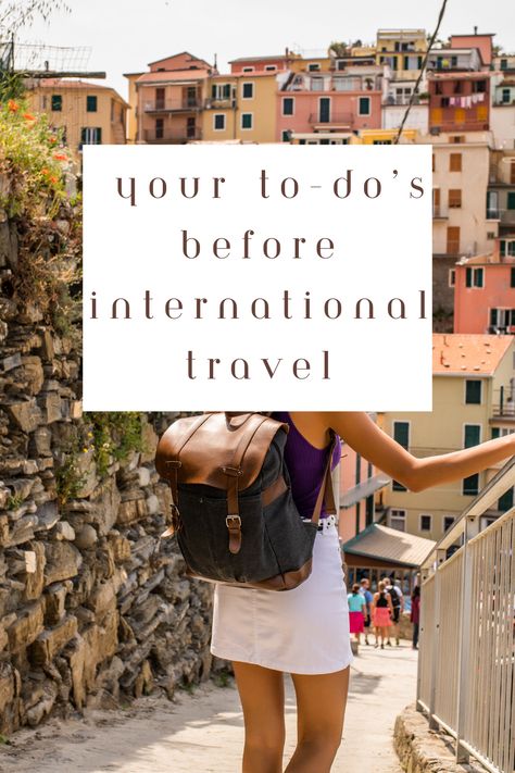 Here's your checklist so that you can leave for the airport excited rather than frazzled thinking you forgot to do something before you go abroad!  #internationaltraveltips #solofemaletravel #checklist #todo #travelchecklist #packing International Travel Packing List, International Travel Packing Checklist, Checklist For Moving Abroad, Overseas Travel Checklist, Traveling Abroad Checklist, Travelling Overseas Checklist, Tips For Traveling Abroad, Best Places To Live Abroad, International Travel Checklist