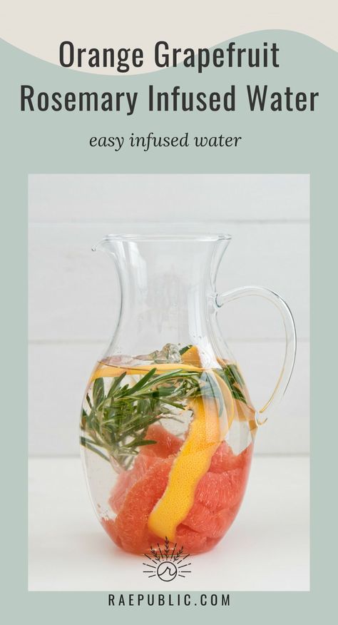 Rosemary Infused Water, Vegan Drinks Healthy, Grapefruit Water, Detoxifying Food, Vegan Drinks Recipes, Infused Waters, Rosemary Water, Crochet Mat, Infused Water Recipes