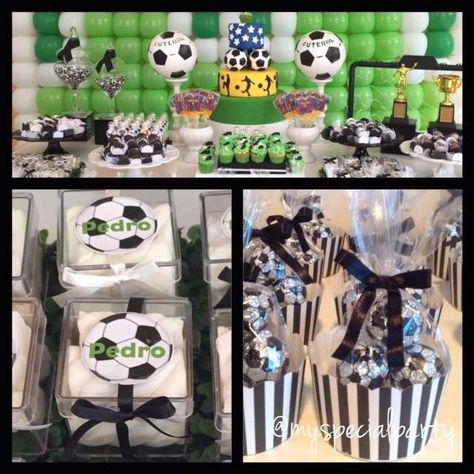 Soccer Party Theme, Boys Soccer Birthday Party, Soccer Theme Party, Soccer Centerpieces, Soccer Baby Showers, Soccer Theme Parties, Meri Meri Party, Stork Baby Showers, Soccer Baby