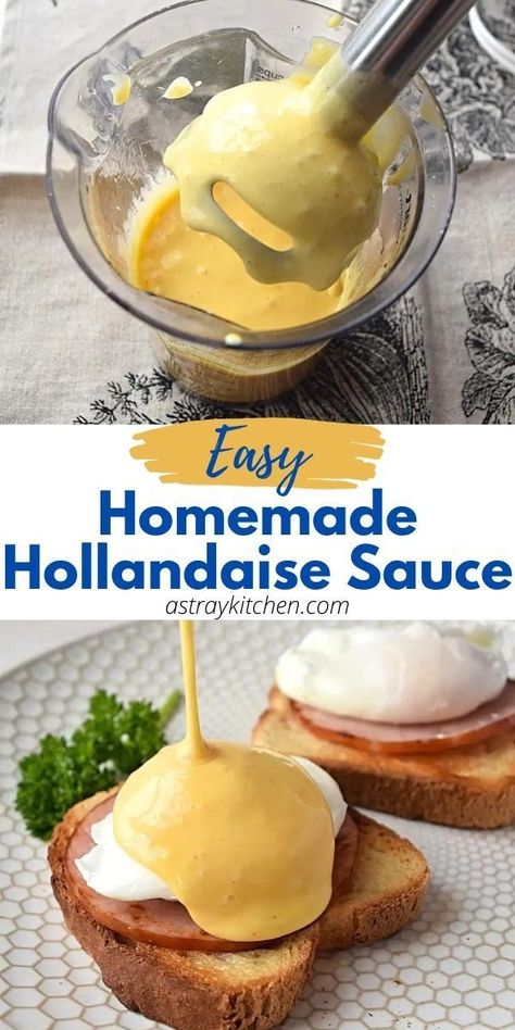 Fake Hollandaise Sauce, Diy Hollandaise Sauce, Sauce For Asparagus, Eggs Benedict Hollandaise, Quick Hollandaise Sauce, Best Hollandaise Sauce, Hollandaise Sauce Recipe, Asparagus Sauce, Easy Hollandaise