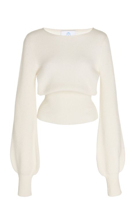 Cashmere Sweater by REBECCA DE RAVENEL Now Available on Moda Operandi Fitted Cashmere Sweater, Rebecca De Ravenel, Mode Inspo, Looks Chic, Mode Vintage, Mode Inspiration, Dream Clothes, Cashmere Sweater, Outfits Casuales