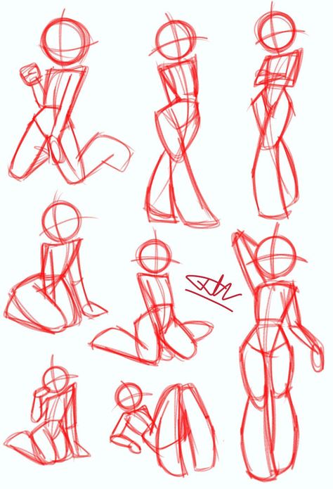 How To Draw Anime Body Poses, Posing Guide Drawing, How To Draw Body Reference, Base Body Pose Drawing, Cartoonish Art Style Body Base, Body Base Drawing Pose Reference Photo, Oc Body Base Female Pose References, Art Reference Poses Full Body Standing, Art Body Tutorials