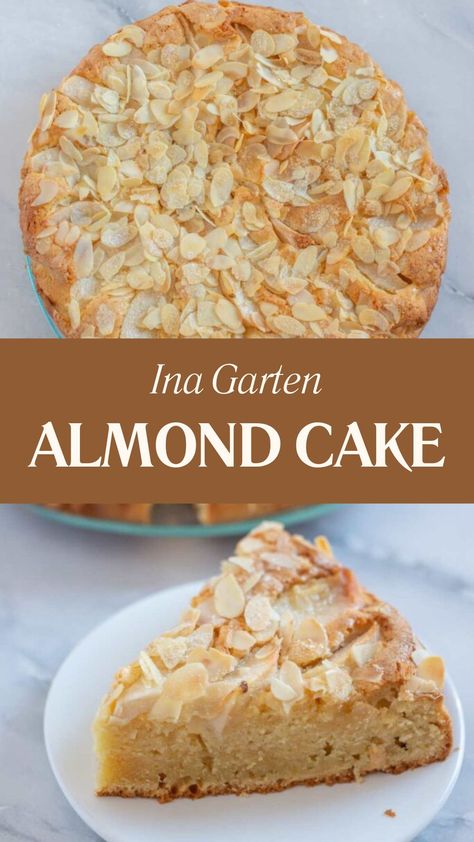 Ina Garten Almond Cake Persian Almond Cake, Avocado Oil Cake, Almond Meal Cake Recipe, Recipes Using Almond Flour Baking, Dessert Recipes Using Almond Flour, Almond Extract Desserts, Almond Ricotta Cake Recipe, Almond Cakes Recipes, Recipes Using Almond Extract