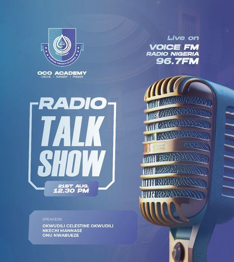 Flyer Design Radio Podcast Design, Radio Talk Show Flyer Design, Radio Show Flyer, Talk Show Flyer Design, Podcast Flyer Design, Podcast Design Graphics, Music Flyer Design, Show Flyer Design, Podcast Design