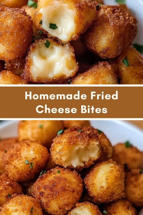 Homemade Fried Cheese Bites Fried Cheese Cubes Recipes, Pepper Jack Cheese Bites, Fried Cheddar Cheese Cubes, Cheese Filled Balls, Snacks Savory Easy, Apps For Football Appetizers, Best Savory Snacks, Fried Finger Food, Quick Bites Snacks