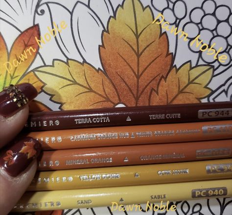 Prismacolor Leaf Color Combinations, Coloured Pencil Techniques, Prismacolor Combos, Color Names Chart, Pencil Shading Techniques, Blending Colored Pencils, Autumn Leaf Color, Gardens Coloring Book, Colored Pencil Tutorial