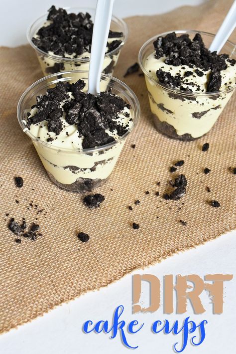 Pie, Football Dirt Cups, Vanilla Dirt Cups, Dirt Cake Individual Cups, Dirt Cake Shooters, Mini Dirt Cake Cups, Individual Dirt Pudding Cups, Oreo Dirt Pudding Cups, Dirt Cake Cups Individual