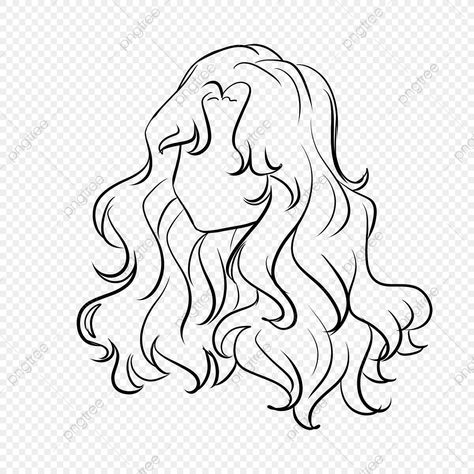 Hairstyle Female Drawing, How To Draw Anime Hair Female, Drawing Female Hairstyles, Bnha Hairstyles Female, Long Hair Drawing Reference Girl, Female Hair Sketch, Side View Hair Drawing, Wavy Anime Hair, Female Face Drawing Reference