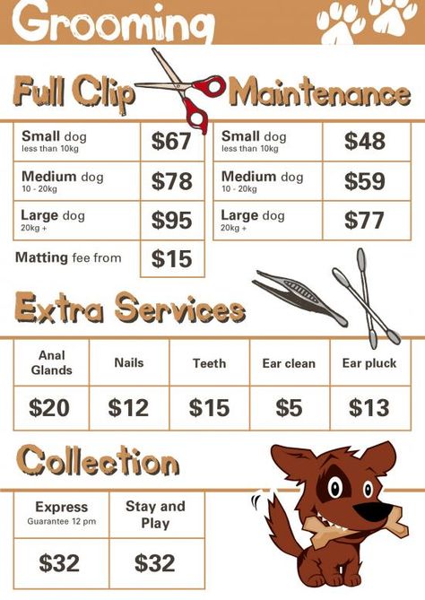 How To Start A Pet Grooming Business, Dog Grooming Price List, Grooming Price List, Dog Grooming Prices List, Dog Grooming Business Plan, Dog Grooming Salon Ideas, Dog Grooming Release Forms, Mobile Pet Grooming, Dog Grooming Diy