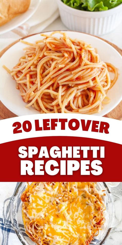 Leftover Spaghetti Recipes, Recipe Using Spaghetti Sauce, Recipes With Spaghetti Noodles, Leftover Spaghetti Recipe, Leftover Pasta Recipes, Leftover Spaghetti Noodles, Spaghetti Soup, Leftover Spaghetti, Spagetti Recipe