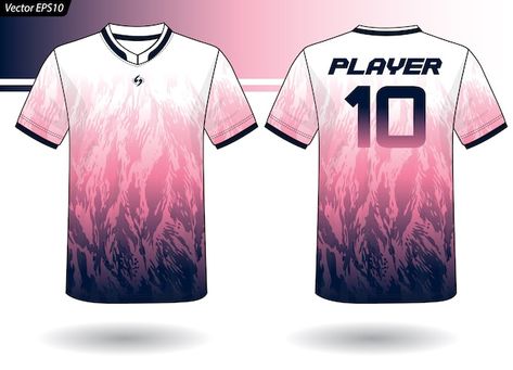 Sports jersey template for team uniforms | Premium Vector #Freepik #vector #soccer-mockup #football-mockup #jersey-mockup #football-uniform Sports Jersey Template, Sports Uniform Design, Jersey Template, School Costume, Sports Tshirt Designs, Sports Jersey Design, Illustration Simple, Team Uniforms, Uniform Design