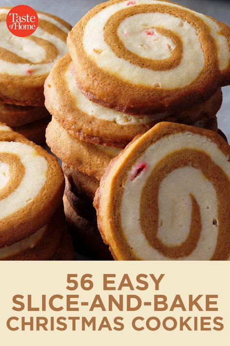 Tastemade Dessert, Xmas Dinner Recipes, Bake Christmas Cookies, Dinner Recipes Ideas, Christmas Baking Easy, Easy Slice, Icebox Cookies, Xmas Dinner, Xmas Cookies