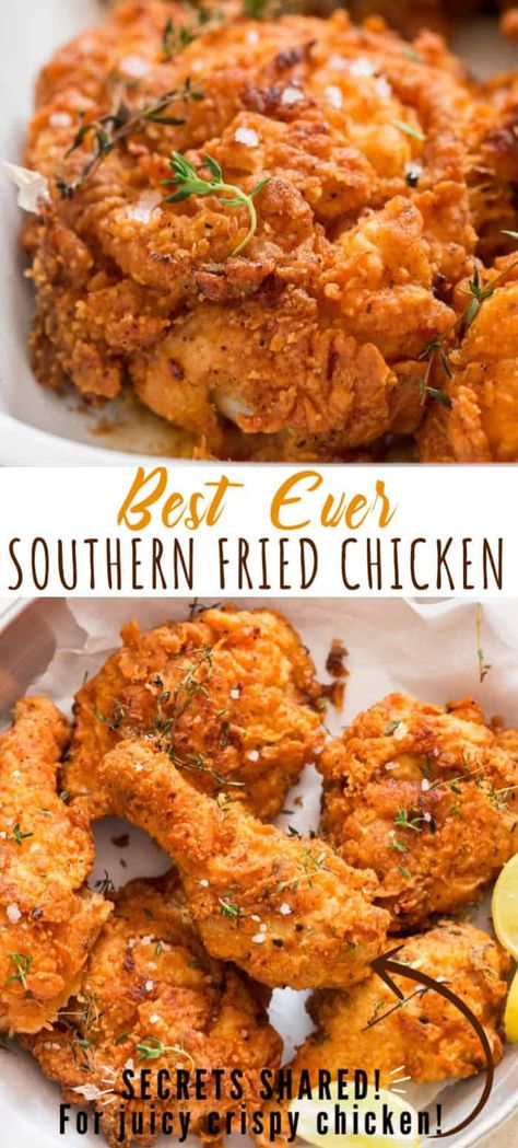 Southern Fried Chicken Recipe, Best Fried Chicken Recipe, Fried Chicken Batter, Fried Chicken Dinner, Fried Chicken Recipe Southern, Chicken Batter, The Best Fried Chicken, Southern Chicken, Best Fried Chicken