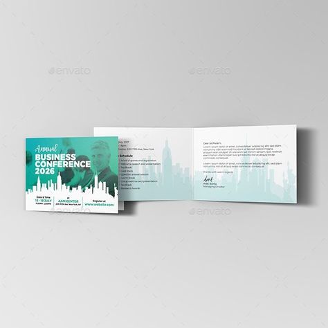 Annual Business Event/Conference Invitation Card Conference Invitation Design, Corporate Invitation Card Design, Conference Invitation, Conference Banners, Mail Template, Portfolio Website Design, Conference Design, Business Events, Invitation Envelopes