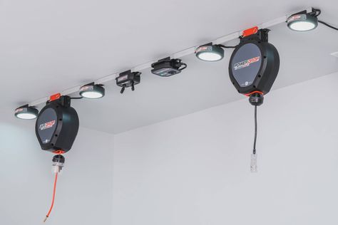 Jeep Hard Top Hoist - Smart Removal & Storage System | Garage Smart Garage Lighting Interior Ceilings, Mechanic Garage Ideas, Custom Garage Ideas, 2 Car Garage Organization, Cool Garage Ideas, Car Shop Garage, Garage Upgrades, Declutter Garage, Garage Redo