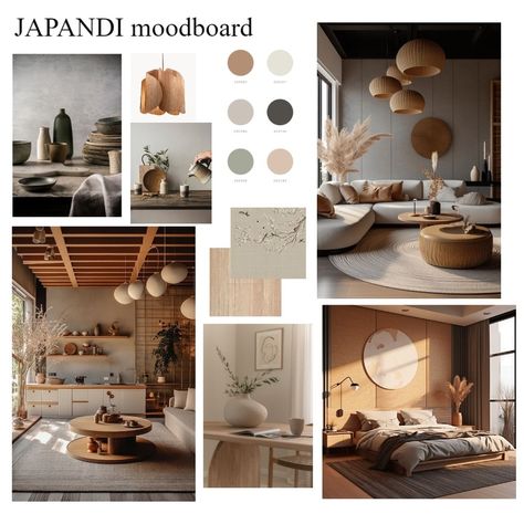 Natural Interior Design Apartment, Dream House Mood Board, Idea Boards Interior Design, Mood Boards For Bedrooms, Japandi Living Room Mood Board, Bedroom Decor Mood Board, Mood Board Inspiration Interior Design, House Design Mood Board, Japandi Mood Board Interior Design