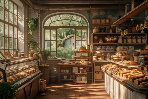 Bakery Background Design, Bakery Aesthetic Wallpaper, Bakery Reference, Vintage Bakery Aesthetic, Cottagecore Bakery, Fairy Bakery, Bakery Wallpaper, Bread Background, Bakery Background