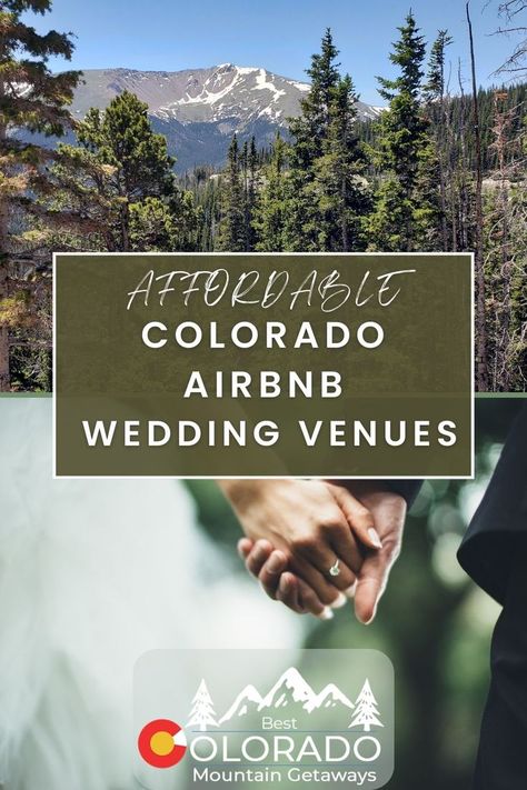 If you are looking for a small and intimate mountain wedding in Colorado and need to stay on budget, you may consider an Airbnb venue. Our blog showcases 6 amazing vacation rentals that welcome wedding events that make an affordable wedding location. A micro wedding can be a great way to save money and have a meaningful and memorable wedding with your closest friends and family. Check them out here: Airbnb Wedding Venues, Small Intimate Wedding Venues, Wedding Venues In Colorado, Cottage Core Wedding, Budget Wedding Venue, Colorado Mountain Wedding Venues, Getaway Wedding, Forest Wedding Venue, Wedding In Colorado