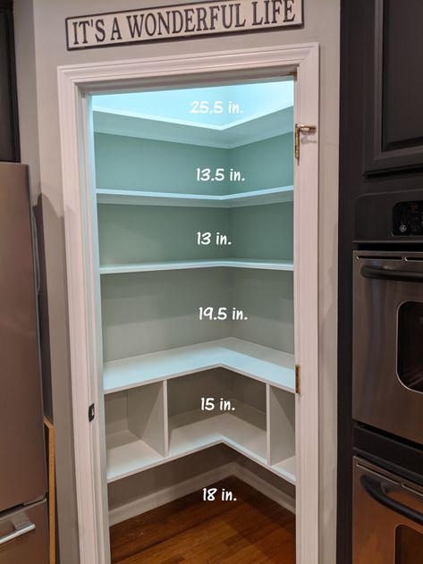 Pantry Redo, Pantry Renovation, Pantry Closet Design, Pantry Layout, Open Pantry, House Pantry, Perfect Pantry, Corner Pantry, Pantry Remodel