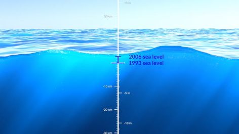 Chilling animation shows how much sea level has risen in 30 years | News | Independent TV Rising Sea Levels, Sea Level Rise, Sea Level, 30 Years, Nasa, Planets, The Past