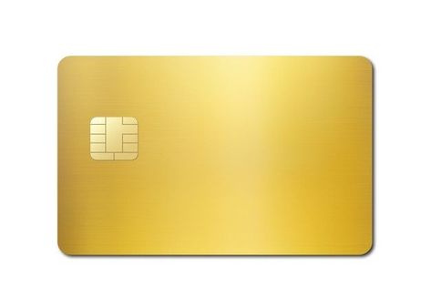 Premium Photo | Gold credit card template isolated on a white background d illustration Bank Card Aesthetic, Credit Card Template, Debit Card Design, Gold Credit Card, Cute Business Cards, Credit Card Design, Credit Card Hacks, Baby Photo Frames, Pink Business Card