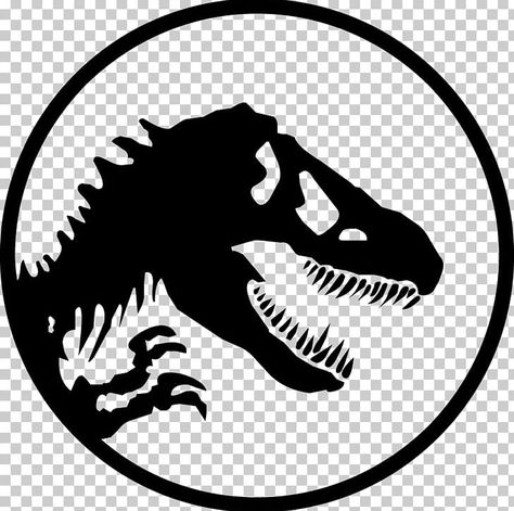 Fête Jurassic Park, Jurassic World Logo, Jurassic Park Birthday Party, Artwork Black And White, White Dinosaur, Jurassic Park Party, Jurassic Park Birthday, Jurassic Park Logo, Silhouette Cameo 4