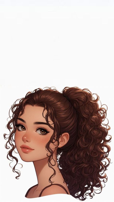 Beautiful hand-drawn portrait illustrations 🎨  Inspiring and unique portrait illustrations created with love. Perfect for your next project! #handdrawnillustrations #portraitillustrations #illustration . #Digital_Portrait_Art_Character_Design #Cute_Drawings_Of_People #Curly_Hair_Cartoon #ليلو_وستيتش Curly Hair Girl Art Illustration, Digital Portrait Art Character Design, Girl Illustration Aesthetic, Curly Art, Cute Drawings Of People, Curly Hair Cartoon, Girl Digital Art, Elegant Portrait, ليلو وستيتش