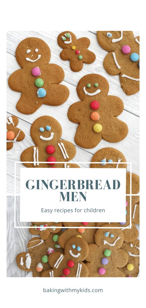 Easy gingerbread men recipe for kids - Cooking with my kids Gingerbread Man Recipe For Kids, Easy Gingerbread Man Recipe, Easy Gingerbread Men, Gingerbread Activities Preschool, Gingerbread Men Recipe, Easy Gingerbread Cookie Recipe, Easy Gingerbread Recipe, Christmas Biscuits Recipe, Gingerbread Man Cookie Recipe