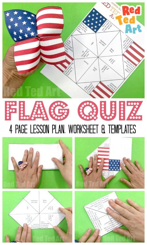 Cootie Catcher Printable, Printable American Flag, July Activities For Kids, American Flag Craft, Memorial Day Activities, American Flag Crafts, Fourth Of July Crafts For Kids, Cootie Catcher, American Heritage Girls