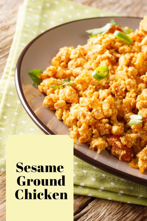 Sesame Ground Chicken is super easy to make. Best of all, you can have dinner on the table in the time it would take you to pull through a takeout window. Who doesn’t love easy ground chicken recipes? Doesn’t everyone love a quick and easy chicken dinner recipe? Let’s dive in and learn how to make this delicious recipe for Sesame Ground Chicken. Sesame Ground Chicken, Ground Chicken Soup, Ground Chicken Recipe, Asian Chicken Meatballs, Chicken Bolognese, Ground Chicken Tacos, Kielbasa And Potatoes, Ground Chicken Recipes, Chicken Lettuce Wraps