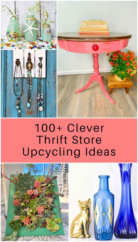 Repurposed Home Decor, Thrift Store Upcycle, Thrift Store Makeover, Thrift Store Diy, Thrift Store Decor, Thrift Store Shopping, Upcycling Projects, Upcycled Projects, Thrift Store Crafts