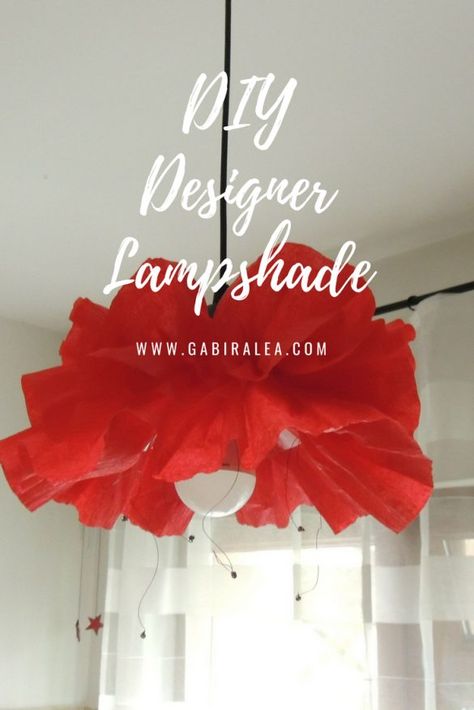 Paper Flower Lamp, Diy Ceiling Lamp, Paper Flower Lights, Ikea Style, Poppy Decor, Paper Chandelier, Flower Lamp Shade, Paper Lanterns Diy, Spool Crafts